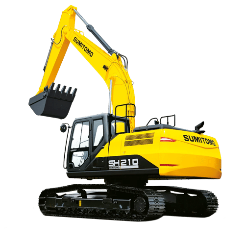 Heavy-duty excavator on a construction site.